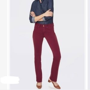 NYDJ Straight Leg Jeans Cranberry 12